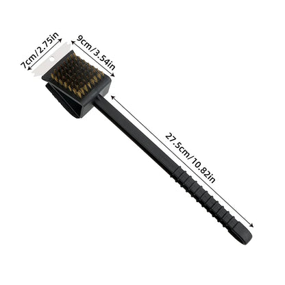 3-in-1 BBQ Grill Cleaning Brush with Copper Wire, Scrubber, and Scraper