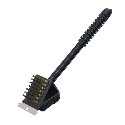 3-in-1 BBQ Grill Cleaning Brush with Copper Wire, Scrubber, and Scraper